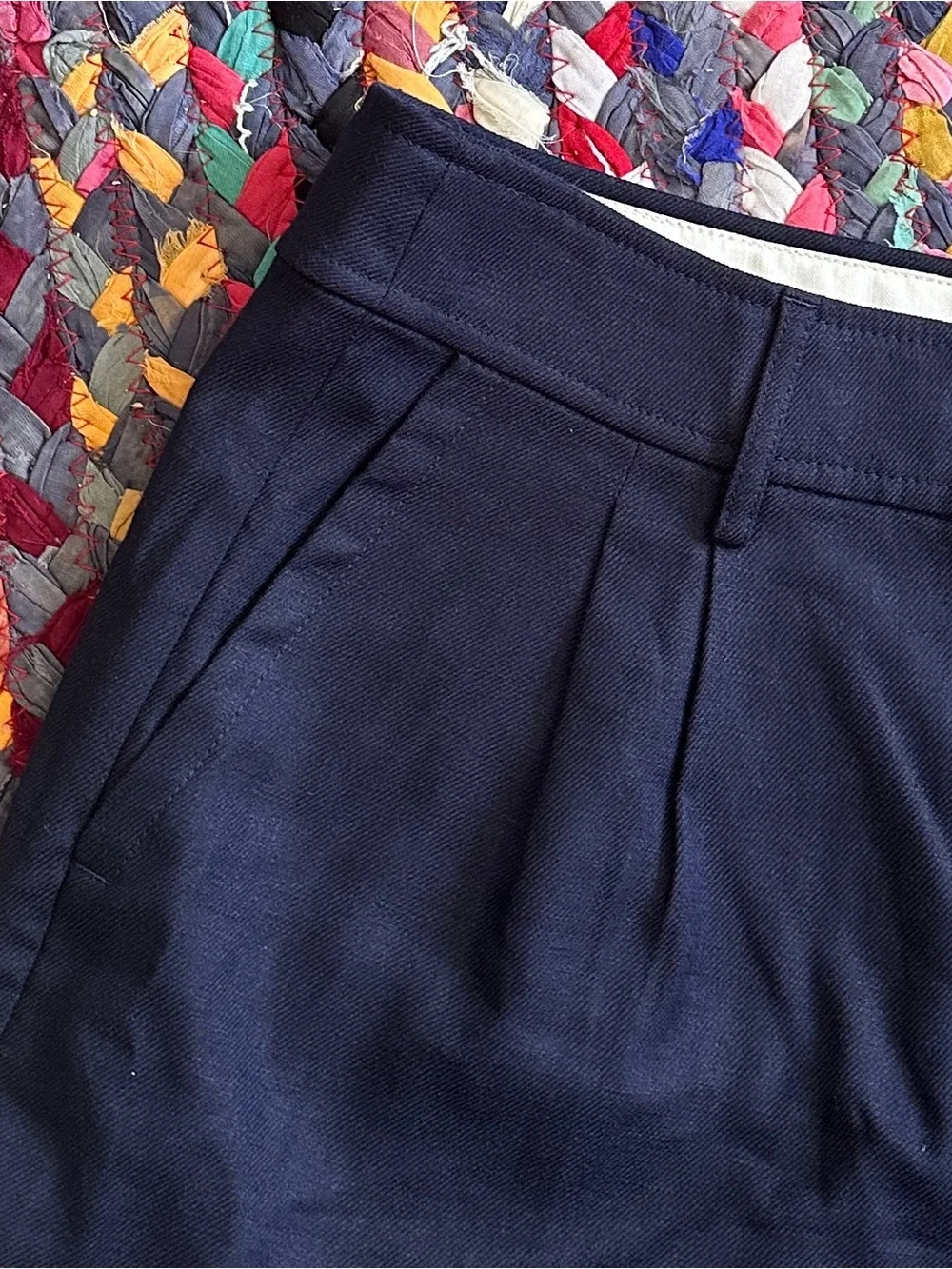 NWT J.Crew Remi Shorts Navy Blue Cuffed Stretch Linen Blend Womens Sz 12 Preppy